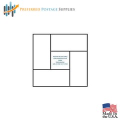 Universal Postage Meter Tapes, Pinwheel 5×5, 150 Sheets, 600 Total Tapes (445)