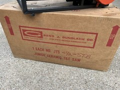 🇺🇸NEW Beno J Gundlach Co. Junior Ceramic Tile Saw JTS-1/2-STB Dayton Motor🇺🇸