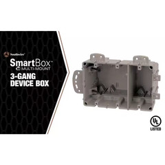 Smart Box 3-Gang Multi-Mount Adjustable Depth Device Box