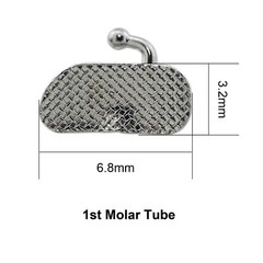 80Pcs Dental Orthodontic Buccal Tube 1st 2nd Molar Tube Roth MBT 022 Bondable 3G