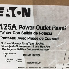 Eaton 125A Power Outlet Panel 1PH 3 Wire Surface Mount CHM1N7NS