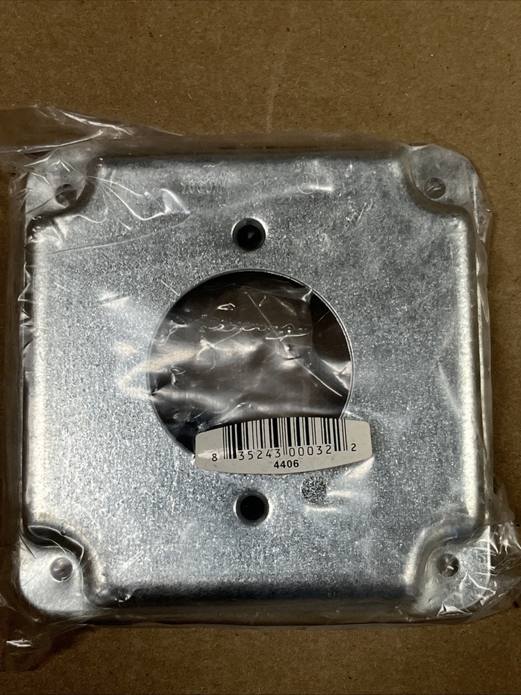 ORBIT 4406, 4″x4″ 1/2″ Raised 1.750 Inch Round RS Power Outlet Box Cover 1pc