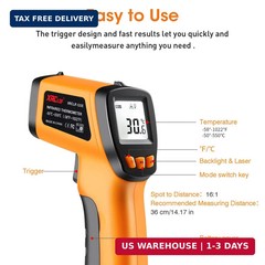 Laser Thermometer Infrared Temp Gun with Self Calibration -58°F to 1022°F (-50°C
