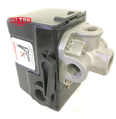 Heavy Duty Air Pressure Switch Sunny H4, 4 Port, 140-175 PSI, 25 Amp, Auto/Off C