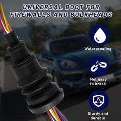 4 PCS Universal Firewall Boot Rubber Grommets for 3/8 to 1 Inch Wires