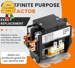 2 Pole Air Conditioner Contactor 40 Amp 220V Coil,Ac Definite Purpose Contactor,