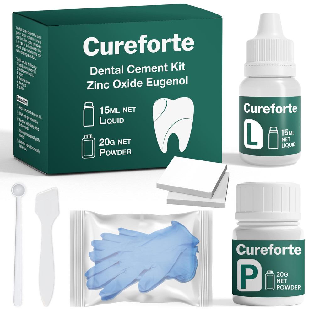 Cureforte Zinc Oxide Eugenol Dental Cement Kit – Clear/Transparent