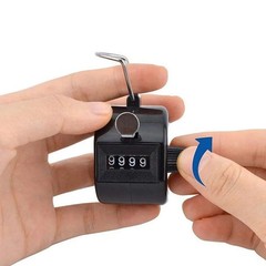 Hand Tally Counter, Handheld 4 Digit Lap Counter, Manual Mechanical Clicker HO
