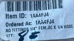Eaton Aeroquip – 1AA4FJ4, Fitting Swivel 1/4 In Hose Female JIC (Lot of 8)