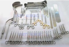 Basic Laparotomy Instruments 104 Pcs Surgery Set Medical Abdominal Gold