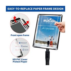 VAIIGO 6Packs 8.5×11 Inch Adjustable Pedestal Poster Sign Stand, Heavy Duty F…