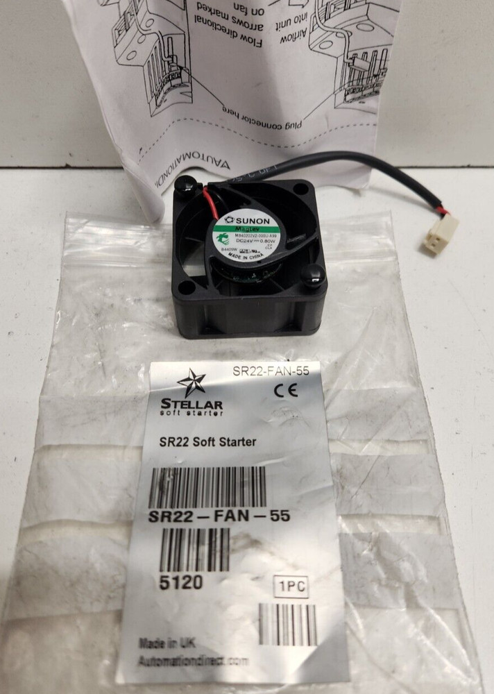 NEW OLD STOCK! AUTOMATIONDIRECT/STELLAR 24V 40X40X20MM COOLING FAN SR22-FAN-55