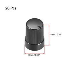 20Pcs 6mm Knob for Speaker Effect Pedal Amplifier Potentiometer Knob 10x14mm