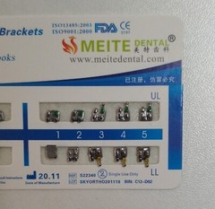 10Sets Dental Orthodontic Brackets MIM Monoblock Mini Roth/MBT 022 345 Hooks