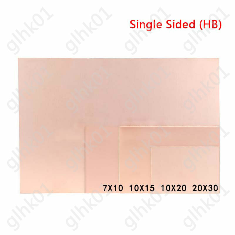 1-10x Single Sided Copper Clad Plate PCB Circuit Board 7*10 10*15 10*20 20*30cm