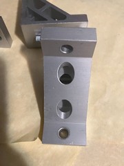Lot of 4 80-20 Corner Gussets 40mm wide 4 Hole Aluminum