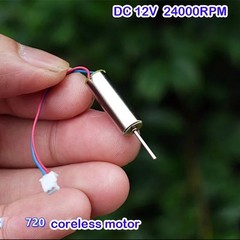 Reliable Coreless Motor for DIY Hobby Toy Model 7mm x 20mm 24000RPM 12V DC
