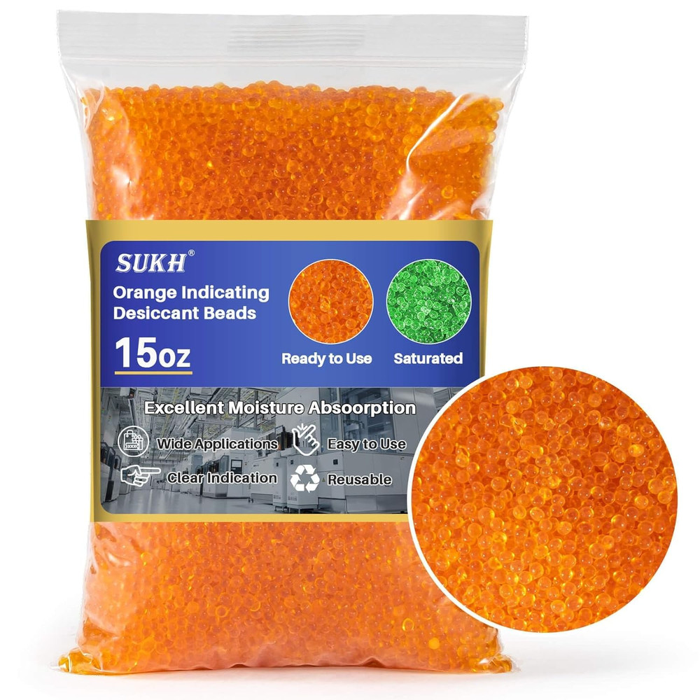 Orange Silica Desiccant Beads 430G – Indicating Silica Gel Beads Drying Silicone