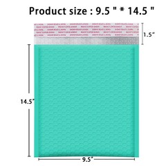 #4 9.5×14.5 Poly Bubble Mailers Padded Envelope Shipping Bag Teal 5-1000 Pieces