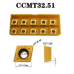 20Pcs CCMT09T304/CCMT32.51 Carbide Insert Lathe Turning Tool Cut Milling Blade