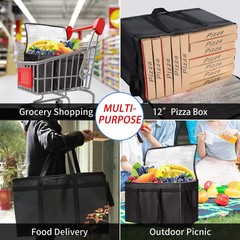 Insulated Food Delivery Bag XXXL Insulated Reusable Grocery Cooler/Hot…
