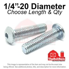 1/4″-20 Alloy Button Socket Head Cap Screws Bolts Coarse Zinc (Pick Size & Qty)