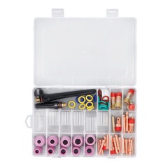 81Pcs Set TIG Welding Torch Kit Gas Lens Type 10 Glass Cup Accessories Tools♡