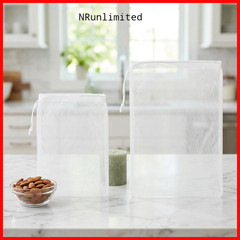 Generic 200 Mesh Nut Milk Bag 2 Sizes 6X8 Reusable Food Grade Nylon Fine Mesh