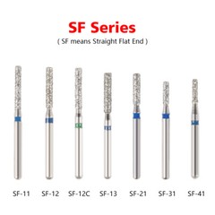 Dental Diamond Burs For High Speed Handpiece Friction Grip 5Pcs/Box CE FDA
