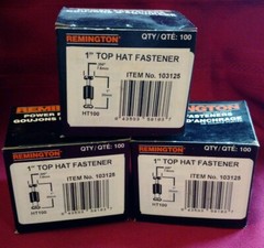 Remington 1″ Top Hat Power Fasteners HT100 Powder Actuated lot of 3 100 per Box