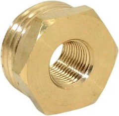 2pcs 1/8″ NPT Male To 1/2″ NPT Female Brass Reducer Thread Hex Bushing Brass Thr