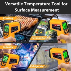 Infrared Thermometer Gun Non-Contact Laser Temperature Gun,-58°F~986°F(-50°C~…