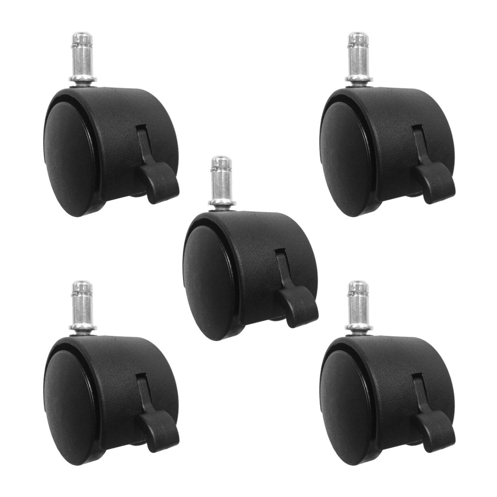 2″ Replacement Locking Office Chair Caster – Set of 5 – S2421-5