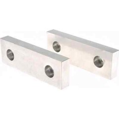 1 Pair Gibraltar Soft Aluminum Vise Jaws, Flat/No Step, for 6″ Vises