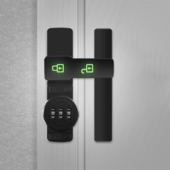 Flip Latch Lock With Combination 180° Swinging Door Lock No-drill AJ0N