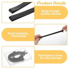 10 PCS Large Black Rubber Bands, 8 Inch Rubber Bands Thick for Wrapping, Pack…