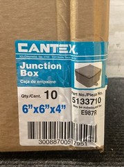 Cantex 5133710 Weatherproof Electrical PVC Plastic Junction Box 6″ x 6″ x 4″