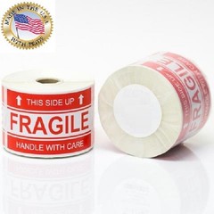 1000 Labels 2×3 FRAGILE This Side Up Shipping Mailing Handle with Care Stickers