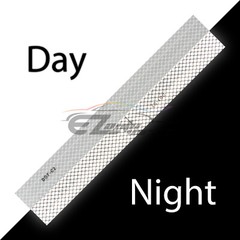 White DOT-C2 Conspicuity Reflective Tape Strip 1 Foot Safety Warning Trailer RV