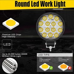 12V 4inch 60W LED Work Light Headlights fit John Deere Case New Holland Tractor