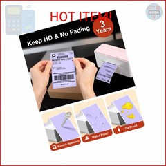 Phomemo 4×6 Thermal Labels for Shipping Label Printer – 500PCS Purple Mailing La