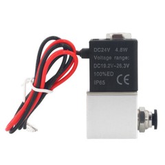 2 Way Normally Closed DC 24V Electric Solenoid Air Valve 1/4″ NPT Sets