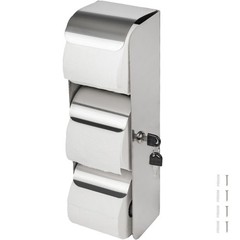 Commercial Toilet Paper Holder Toilet Tissue Dispenser with Lock- 3 Roll Stai…
