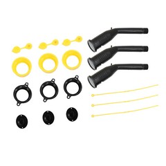 Old Style Gas Can Spout 3 Kit Replacement w/Tough Nozzles Screw Collar Vent Caps