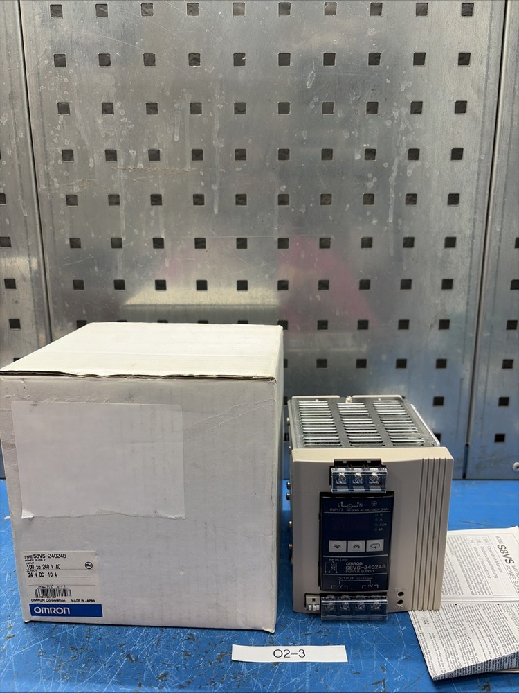 Omron S8VS S8VS-24024B DIN Rail Power Supply 100-240VAC to 24VDC 10A NIB