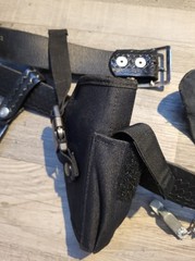 Pro Black Basketweave Leather Dutyman Utility Tactical Belt Holster Prop Size 32