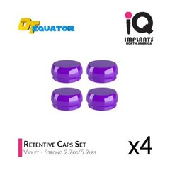 IQ-Rhein EQUATOR OD Secure Replacement Caps Rigid, Violet 2.7kg/5.9lbs (4-Pack)