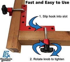 90 Degree Positioning Squares with 4 Clamps, 5.5″ x 5.5″ Sturdy Aluminum Allo…