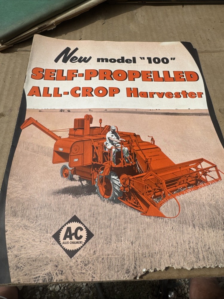 Allis Chalmers Model 100 Self Propelled Harvester Illustrated Advertisement