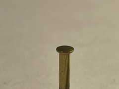 50~.085 (3/32) Diameter ~ 1/2″ Long ~ 9/64 Oval Head -Pure Brass Split Rivet